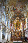 Wieskirche, Steingaden, Pfaffenwinkel, Oberbayern, Bayern, Deutschland