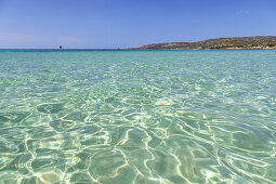 Crystal clear water on the beach in Tizzano, South Corsica, Corsica, Southern France, France, Southern Europe, Europe