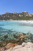 Strand Plage de Roccapina unterhalb des Rocher de Lion, Südkorsika, Korsika, Südfrankreich, Frankreich, Südeuropa, Europa