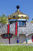 Market hall of Hundertwasser between Staad and Altenrhein near Lake Constance, Swiss Canton of St. Gallen, Eastern Switzerland, Switzerland, Europe