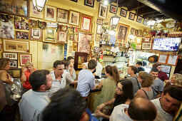 tapas bar in old city centre Barrio santa cruz,  Seville, andalusia, Europe