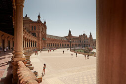 Plaza Espana, Sevilla, Andalusien, Spanien, Europa