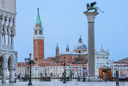San Giorgio Maggiore vom Markusplatz, Venedig, UNESCO Weltkulturerbe Venedig, Venetien, Italien