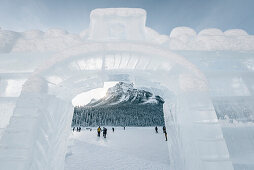 Eisschloss beim Lake Louise, Bow Tal, Banff National Park, Alberta, Kanada, Nordamerika