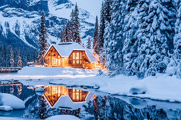 Emerald Lake Lodge, Emerald Lake, Yoho Nationalpark, British Columbia, Kanada, Nordamerika