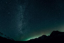 Nachthimmel im Banff National Park, Bow Tal, Banff National Park, Alberta, Kanada, Nordamerika