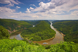 Horseshoe bend near Orscholz , Mettlach , Saar , Saar Territory , Germany , Europe