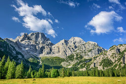 Oestliche Karwendelspitze, from valley Rontal, Karwendel range, Natural Park Karwendel, Tyrol, Austria