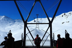 Cable car Piz Val Gronda, Skiarea of Ischgl, Tyrol, Austria