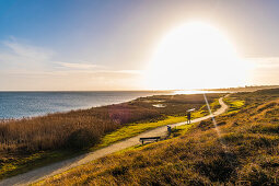 Sonnenaufgang Wattseite in der Bucht von Munkmarsch auf der Insel Sylt, Sylt, Schleswig-Holstein, Norddeutschland, Deutschland