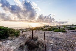 View from the terrace of the lighthouse Cap Blanc, Mallorca, Balearic Islands, Spain