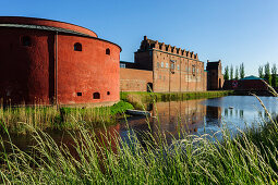 Red fortress Malmoehus with moat, Malmo, Southern Sweden, Sweden