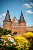 UNESCO World Heritage Hanseatic Town Luebeck, Holsten Gate, landmark of the city, Schleswig-Holstein, Germany