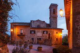 Volpaia, mittelalterliches Dorf, Kirche, bei Radda in Chianti, Chianti, Toskana, Italien, Europa