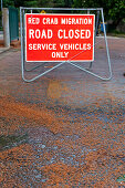 Sign for Crab Protection, Gecarcoidea natalis, Christmas Island, Australia