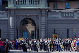 royal castle at the changing of the guard, Stockholm, Sweden