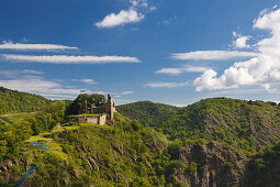 Are castle, Altenahr, Ahrsteig hiking trail, Rotweinwanderweg hiking trail, Ahr, Rhineland-Palatinate, Germany