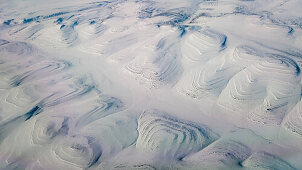 snowcovered terraces on the hills in Siberia