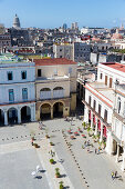 View to the Plaza Vieja, historic town center, old town, Habana Vieja,  family travel to Cuba, holiday, time-out, adventure, Havana, Cuba, Caribbean island