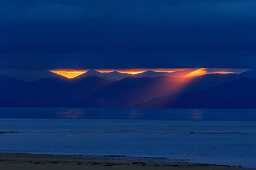 Mood of clouds above Tasman Bay, Abel Tasman National Park, Tasman, South island, New Zealand