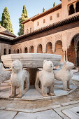 Brunnen, Alhambra, Granada, Andalusien, Spanien, Europa