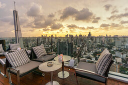 Bangkok Skyline, Octave Sky Bar, Marriot Hotel , Sukhumvit, Dachterasse, Bangkok, Thailand