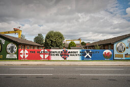 Wandbilder (sog. Murals), Bürgerkrieg, östliches Belfast, Nordirland, Vereinigtes Königreich Großbritannien, UK, Europa