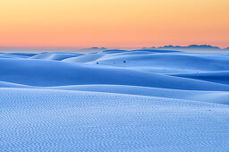 White sand dunes at dawn, White Sands National Monument, New Mexico, USA