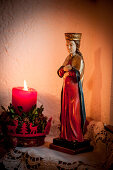 figure of Virgin Mary, Catholic, Christian, tradition, ancient customs, Advent, Advent season, Bavaria, Germany, Europe