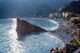 Bay of Monterosso al Mare, province of La Spezia, Cinque Terre, Liguria, Italy, Europe