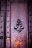 Door decoration in Bologna, Emilia-Romagna, Italy, Europe