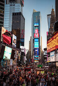 masses of people on Times Square and Broadway, Manhattan, NYC, New York City, United States of America, USA, North America