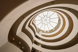 Dome in the Guggenheim Museum, Frank Lloyd Wright, Upper East Side, Manhattan, NYC, New York City, United States of America, USA, North America