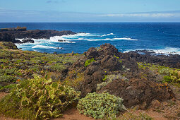 Wild rocky coast at Buenavista del Norte, Tenerife, Canary Islands, Islas Canarias, Atlantic Ocean, Spain, Europe