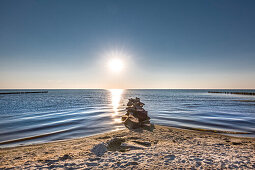 Sundown at the sea, Hiddensee island, Mecklenburg-Western Pomerania, Germany