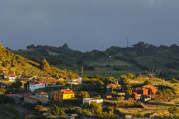 LLano Negro, village with windmill, Garafia region, UNESCO Biosphere Reserve, La Palma, Canary Islands, Spain, Europe