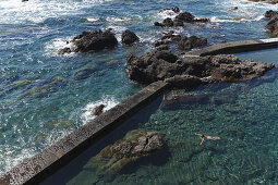 seawater swimming pools, La Fajana, near Barlovento, north coast, Atlantic, UNESCO Biosphere Reserve, La Palma, Canary Islands, Spain, Europe