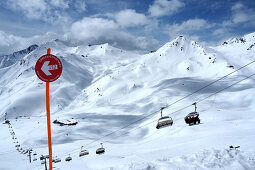Skigebiet Serfaus Fiss, Winter in Tirol, Österreich