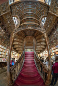 famous Lello Bookshop, interieur, stairs,  Porto Portugal