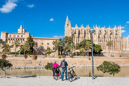 Cathedral of Santa Maria, Almudaina Palace, Palma de Mallorca, Mallorca, Spain