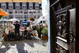 Marktplatz mit St. Wenzel und Rathaus, Naumburg, Sachsen-Anhalt, Deutschland