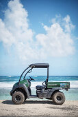 typical vehicle (golf buggy) at San Andres Island,  Departamento San Andrés and Providencia, Colombia, Caribbean Sea, Southamerica