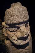 pre-Columbian stone sculptures displayed at the museum, San Agustin, archaeological park, UNESCO Weltkulturerbe, Departmento Huila, Colombia, Southamerica