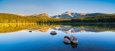 Reflections in Brainard lake, Colorado, USA