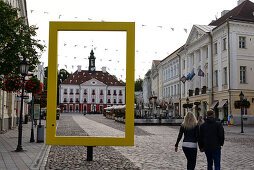 Rathausplatz in Tartu, Ost- Estland