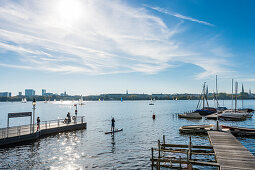 Sonniger Herbsttag, Außenalster, Hamburg, Deutschland