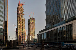 Errichtung neuer Hochhäuser im Finanz Zentrum, von Peking, China, Asien