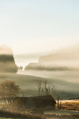 landscape and autumn fog, Jostal, Neustadt, Black Forest, Baden-Württemberg, Germany