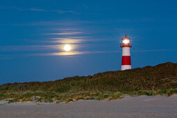 Lighthouse at Ellenbogen, Sylt, North Sea, Schleswig-Holstein, Germany