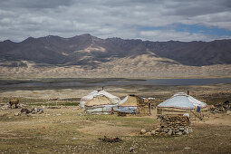 Kirgisische Siedlung im Pamir, Afghanistan, Asien